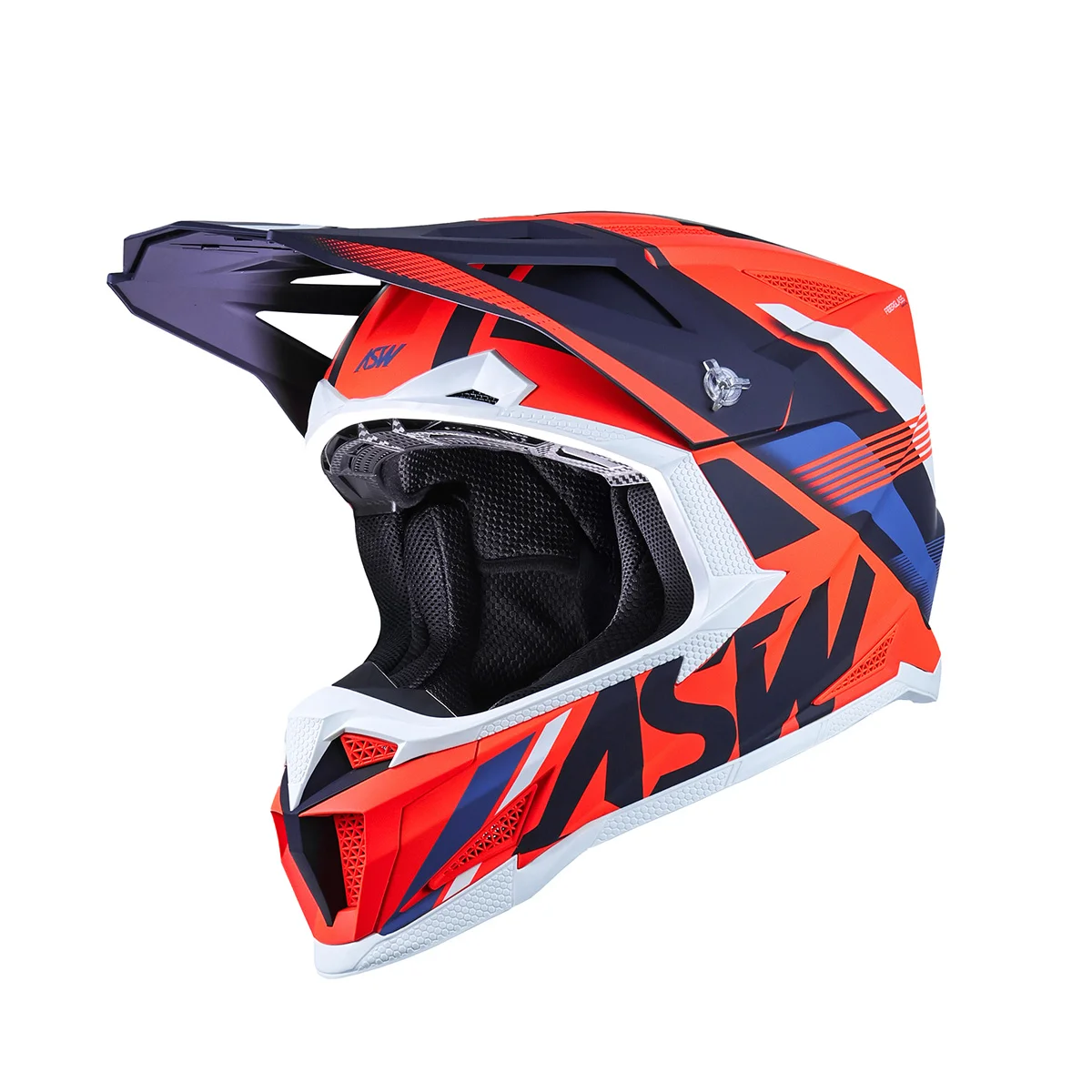Capacete ASW R1 Mips Neo Laranja Flúor/Azul/Branco - Spinelli